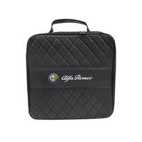 Automobilinė odinė daiktadėžė Didelės talpos automobilio bagažinės rankinė skirta Alfa Romeo 156 159 147 4C 8C 166 Giulia Giulietta Mito Stelvio HL6 juoda