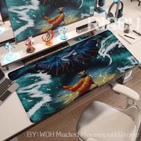 Žaidimas Monster Hunter Wilds Pelės kilimėlis XXL Neslystantis Guminis Kraštas fiksavimas Žaidimų kilimėlis Žaidimų Aksesuarai Kompiuterio Prailgintas Stalo Kilimėlis Kilimas 30cmx80cm(11.8x31.5inch)