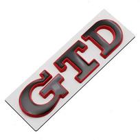 3D Metalinės Priekinės Grotelės GTD Logotipo Emblema Galinės Bagažinės Ženkliukai Lipdukai Volkswagen VW Golf 2 4 5 6 7 R MK2 MK3 MK4 Automobilio Aksesuarai ru3 white