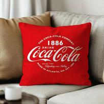 Coca Cola Pillow Cushion Cover Pillowcase Living Room Sofa Home Decor Customized 30cmx30cm(12x12Inch) red