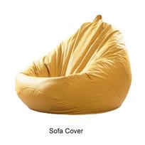 Stain-resistant Bean Bag Chair Sofa Cover Waterproof Lazy Sofa Cover Lazy Sofa Bean Bag  Bedroom 35.43x39.37 in-Yellow Outer Cover