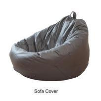 Stain-resistant Bean Bag Chair Sofa Cover Waterproof Lazy Sofa Cover Lazy Sofa Bean Bag  Bedroom 35.43x39.37 in-Grey Outer Cover