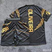 MOTO Top Boxer MMA aštuonkampė narvo Merab Dvalishvili marškinėlių ir šortų komplektas vyrams sporto treniruočių bėgimo komplektas greitai džiūstantis kovos komplektas 4XL