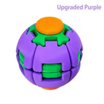 Press The Gyro Ball Decompression Toy  The New and Strange Fingertip Gyro Tide Play Cross-border Burger Spinning Ball violetinė