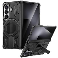Karinio lygio sulankstomas stovas dėklas, skirtas Samsung Galaxy Fold 8 Ultra Fold8 Fold7, su Magsafe magnetiniu, apsaugantis nuo kritimo, smūgiams atsparus dangtelis Galaxy Z Fold 8 juoda