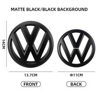 2 vnt. Automobilio priekinių grotelių ženklelis, bagažinės emblema, lipdukas, skirtas VW Volkswagen Golf 6 golf6 2009-2013 MK6 matinė juoda spalva