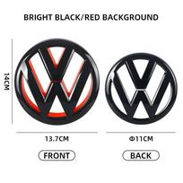 2 vnt. Automobilio priekinių grotelių ženklelis, bagažinės emblema, lipdukas, skirtas VW Volkswagen Golf 6 golf6 2009-2013 MK6 black