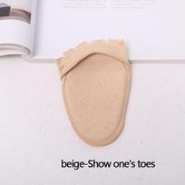 Breathable Forefoot Cushion Socks with Anti-Slip Dots|Silicone-Grip Metatarsal Support Sleeves beige