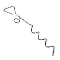 Ground Spike Heavy Duty Dog Stake Reinforced Rust-Proof Dog Ground Anchor 360° Rotating Sturdy Dog Tether Stake Camping gray