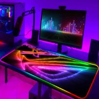 RGB pelės kilimėlis Šaunus ROG pelės kilimėlis Žaidėjo klaviatūros kilimėlis LED kompiuterio pelės kilimėlis Klaviatūros priedai Žaidimų stalo kilimėlis Pelės kilimas Xxl RGB300x600x3mm