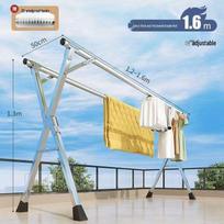 Įtraukiama nerūdijančio plieno sulankstoma drabužių džiovykla vidaus/lauko naudojimui Foldable, Retractable, Strong Load Capacity