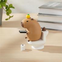 Capybara Toy with Toilet ThreedimensionalPrinted Desktop Ornament Novelty Figurine for brown