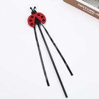 Children's Seven-Spot Ladybug Spring Headband & Ribbon Stick Party Prop red
