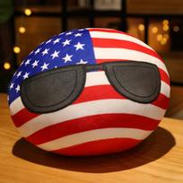 20-40cm Pliušinė Polandball pagalvė Countryball Japonija Jungtinės Tautos Ukraina Šveicarija Vokietija Italija Pliušinis žaislas Kawaii Vaikų dovanos 20cm blue
