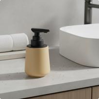 Electric Soap Pump Easy to Use Automatic Dispenser Touchless Lotion for Sink Area, smėlis
