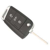 Nuotolinio automobilio rakto dėklas Volkswagen VW Golf Polo T-CROSS 2017- Skoda Seat Hu162t 3 mygtukų, be rakto, pultelis 1Pcs gray