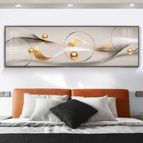 Modernus minimalistinis abstraktus geometrinis dekoratyvinis paveikslas šviesus prabangus miegamojo fono sienų menas estetinio dekoravimo plakatas 60x180cm No Frame pilka/raudona