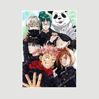 Jujutsu Kaisen baltojo popieriaus plakatai japonų klasikiniai anime spaudiniai Namų apdaila Tapyba Sienų lipdukai Svetainės baro dekoras 42x30cm
