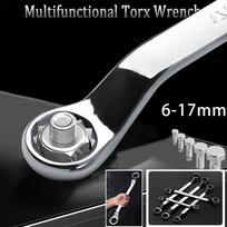 6–17 mm universalus „Torx“ veržliaraktis, savaime užsiveržiantis reguliuojamas stiklas, veržliarakčio lenta, dvigalvis „Torx“ veržliaraktis, rankiniai įrankiai gamykloje 12-14mm gray