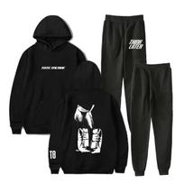 Tate McRae Think Later Hoodies Set Album Tour Mercch Moterų Vyrų mada Laisvalaikio gatvės drabužiai S black