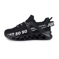 Men's Flying Woven Lightweight ,Breathable and Comfortable Sneakers Women's Fashion Sneakers Large Size Women's Sneakers 42 juoda