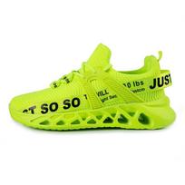 Men's Flying Woven Lightweight ,Breathable and Comfortable Sneakers Women's Fashion Sneakers Large Size Women's Sneakers 44 fluorescencinė žalia spalva