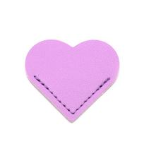 Love Heart Style PU odinis knygų puslapių laikiklis – išskirtinė verslo studentų bibliotekos nešiojama dovana. Širdies formos animacinių filmų kūrybinė žymė. violetinė