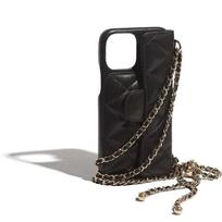 Reguliuojamas per petį dėklas-piniginė telefonui IPhone 15 14 13 12 11 Pro Max Plus su kortelių laikikliu Oda For iPhone 15 juoda