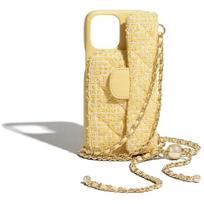 Reguliuojamas per petį dėklas-piniginė telefonui IPhone 15 14 13 12 11 Pro Max Plus su kortelių laikikliu Oda For iPhone 12Pro Max geltona