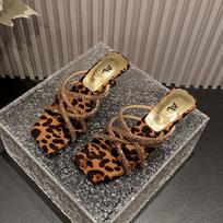 Fashion Square Head Sequin Thin Strip Flip-flops Summer New Soft Sole Open-toe Temperament Wedge Sandals 40 gray