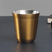 Dvigubos sienelės nerūdijančio plieno espreso puodelis Nespresso Pixie izoliacija Kavos formos mielas kapsulės termosas Puodeliai 80ml 80ML auksas