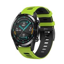 Silikoninė apyrankė skirta Huawei laikrodžiui GT4 GT3 SE GT2 GT5 Pro 46mm 42mm 43mm GT2e Honor Magic pakaitinis dirželis GT2/GT3/GT4/GT5 46mm žalia/juoda