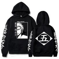 Anime Bleach Hoodies Vyrams Aizen Sosuke Cosplay kostiumas Ilgomis rankovėmis Megztiniai Ruduo Žiema Moterims Berniukui Drabužiai M black