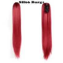 MERISIHAIR Sintetinis segtukas su nageliu prisegamas kuodas Plaukų priauginimas Ilgas kuodas Priauginami plaukai Moterims Kuodas 22inches&China red