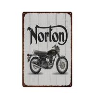 Vintažinis Norton Motociklo Metalinis Plakatas Retro Plokštelė Sienos Meno Tapyba Plokštelė Baro Garažo Dekoras Vintažinis Skardinis Ženklas Namų Dekoras Plakatas 20x30cm