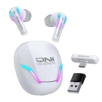 Onikuma T27 2.4G belaidės žaidimų ausinės su ENC mikrofonu Package size:12.1*9*4cm balta
