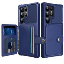Kortelių piniginės dėklas Samsung Galaxy S24 S23 FE S25 S23 Plus S22 S21 Ultra A55 A35 A15 A54 A34 A53 A52S A52 A14 A05S A05 A24 A16 For Galaxy S23 FE blue