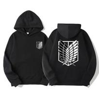 Attack On Titan Vyriški gobtuvai Anime megztiniai Vyriški Moteriški Gatvės drabužiai Megztinis Harajuku Shingeki No Kyojin Hoodies Megztiniai Drabužiai S black