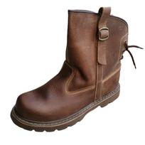 Vyriški Batai Iki Blauzdos Vakarietiški Kaubojiški Motociklininko Batai Vyriški Rudens Lauko Odiniai Totemų Vidutinio Ilgio Batai Retro Dizaino Vyriški Batai 9.5 brown