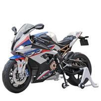 1/10 mastelis BMW S1000RR motociklo modeliui Imitacinis lydinio lokomotyvo figūrėlės papuošalas Žaislinis automobilis Berniukui balta