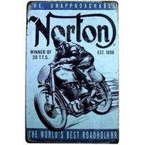 Norton Triumph Motociklų Metaliniai Skardos Ženklai Vintažiniai Sieniniai Plakatai Retro Geležies Tapyba Metalinė Plokštelė Skardinė Barui Kavinei Garažui Namams 12x8inch 20x30cm gray