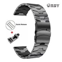 22mm prabangus titano dirželis Huawei Watch5/GT5Pro GT4/4Pro 46 juosta Samsung Watch 46mm 3 45mm apyrankė Amazfit GTR 47mm Galaxy Watch 3 45mm gray