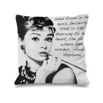 Audrey Hepburn Pagalvės Kėdės Pagalvėlė Namai ir Dekoras Dvigulė Lova Lininė Pagalvės Užvalkalas Dekoras 40x40 Pagalvės Užvalkalai Dekoratyvinis Užvalkalas 22x22Inch