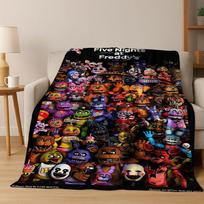 3D F-FNAF Žaidimo Animacinis Flanelinis Antklodė Minkšta Šilta Mėtomoji Antklodė Lovai Miegamajam Kambariui Svetainei Kelionėms Kempingui Piknikui Dovana 100x150cm