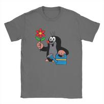 Mažasis kurmis T-shirt Vasariniai Harajuku T-shirt'ai Vyriški Medvilniniai Apvaliu Kaklu Oversized Marškinėliai Trumpomis Rankovėmis Juokingi T-shirt'ai 3XL gray