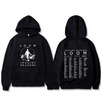 Limited Imagine Dragons Band Loom World Tour 2025 Hoodie Men Women Rock Punk Gothic Oversized Streetwear Male Casual Pullover S black