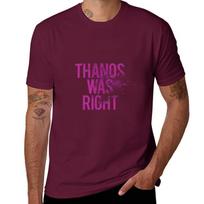 Thanosą buvau teisus T-shirt anime marškinėliai mieli viršutiniai drabužiai grafika Vyriškas t-shirt M black