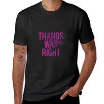 Thanosą buvau teisus T-shirt anime marškinėliai mieli viršutiniai drabužiai grafika Vyriškas t-shirt L black