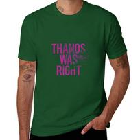 Thanosą buvau teisus T-shirt anime marškinėliai mieli viršutiniai drabužiai grafika Vyriškas t-shirt L black