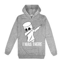 Vaikams Dj Marshmello Kaukė Muzika berniukams Megztinis Laisvalaikis ilgomis rankovėmis Megztiniai vaikams su spaudiniais megztiniai su gobtuvu 170 gray